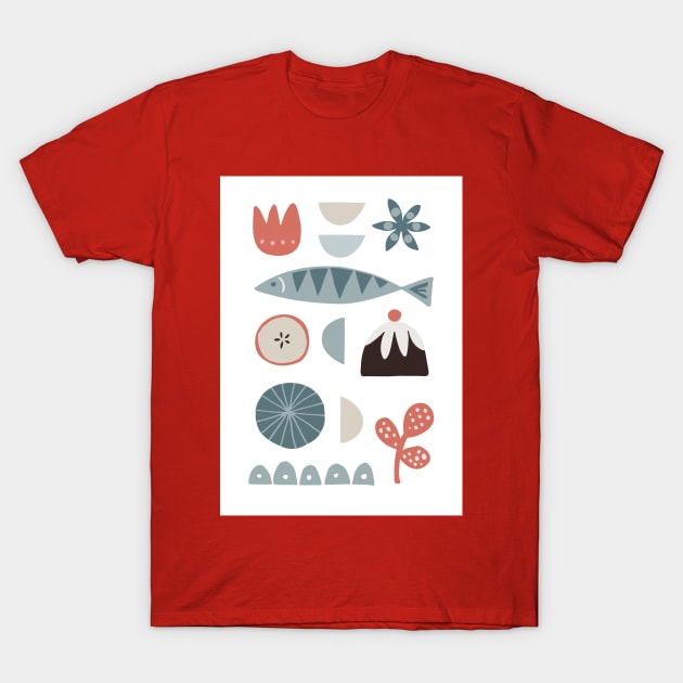 Nordic Christmas T-Shirt by Minxylynx4